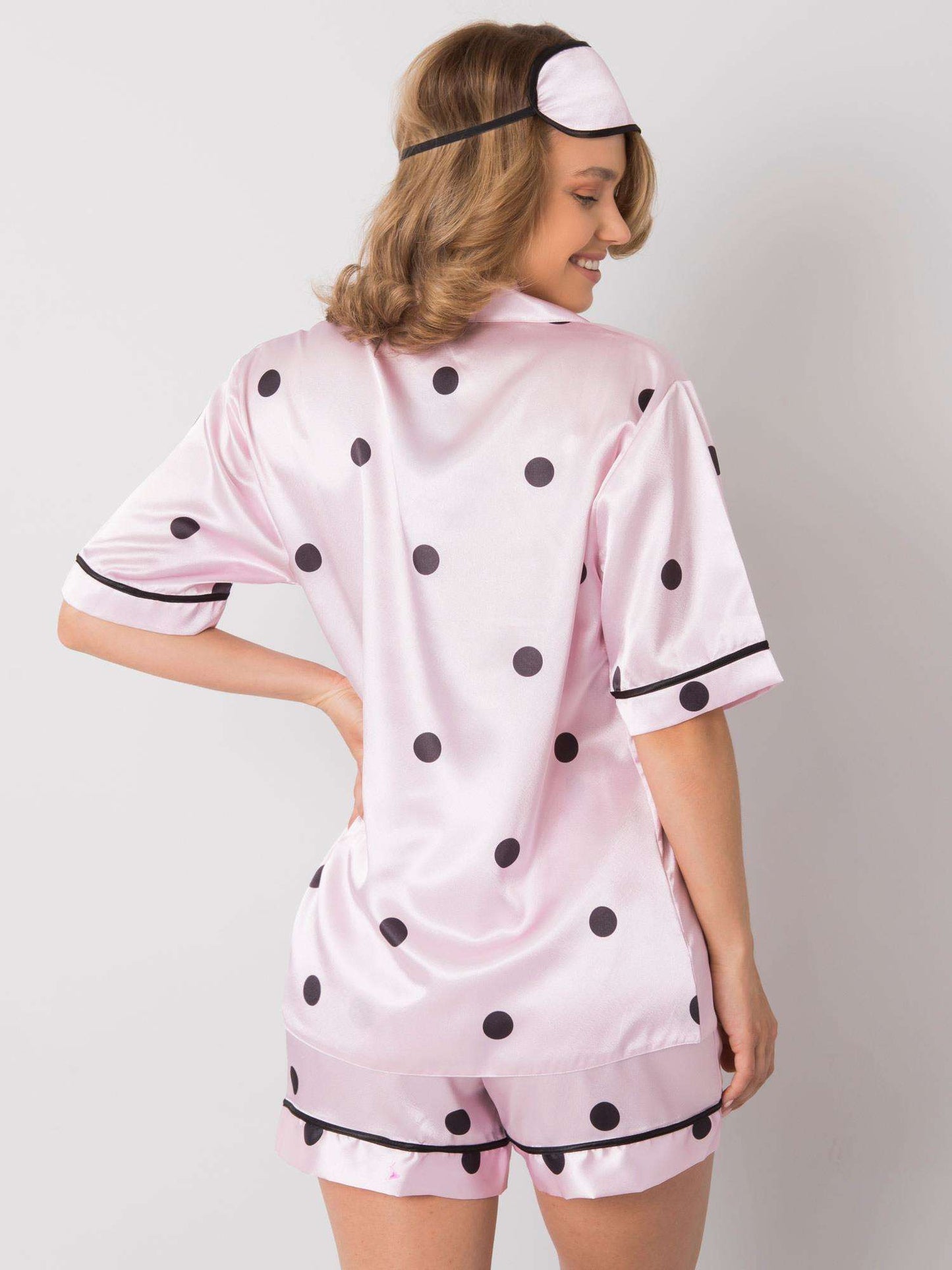 Pink Set with Black Polka Dots